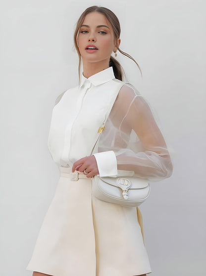 Elegantní halenka Firenze s průhlednými rukávy – rafinovaná ženskost | Beckerův Amsterdam