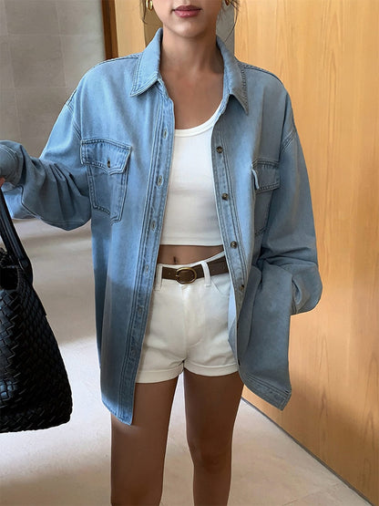 Virella Oversized Jeansblouse – Comfort & Stijl | Becker's Amsterdam