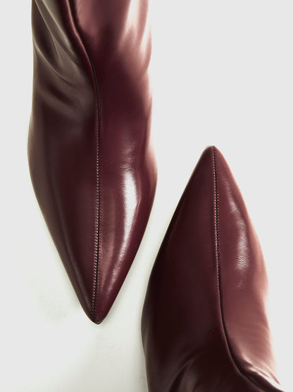Bottines Lavy Bordeaux à Bout Pointu – Chic & Intemporel | Becker's Amsterdam