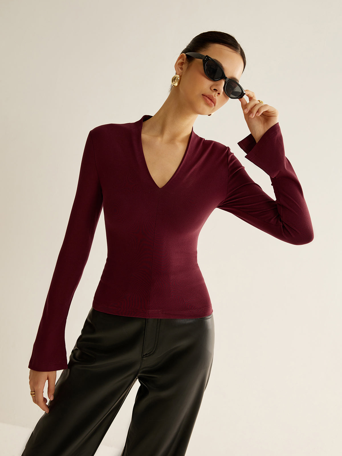 Γυναικείο τοπ Elmira V Neck - Κομψή Comfort Fit | Becker's Amsterdam