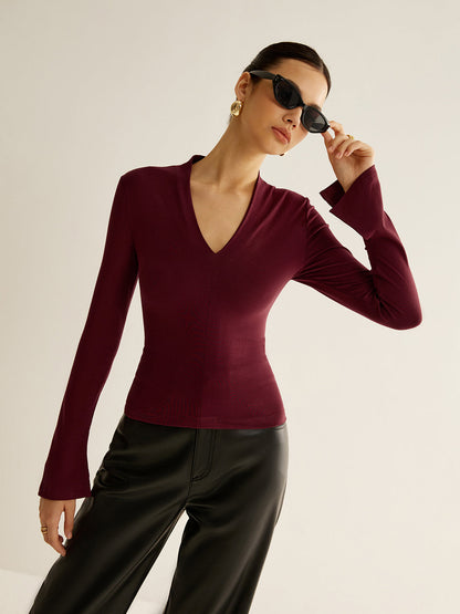 Γυναικείο τοπ Elmira V Neck - Κομψή Comfort Fit | Becker's Amsterdam