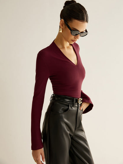 Γυναικείο τοπ Elmira V Neck - Κομψή Comfort Fit | Becker's Amsterdam