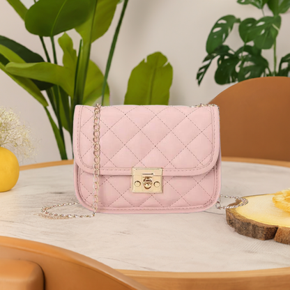 Becker's Amsterdam™ - Koraalroze Crossbody Tas Met Goudkleurige Band - Coral Pink Crossbody Bag