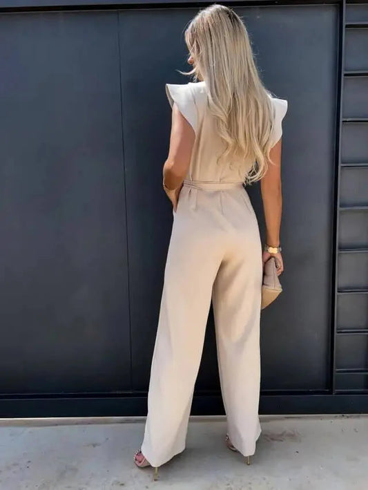Budapest Beige Elegant & Comfortable Jumpsuit