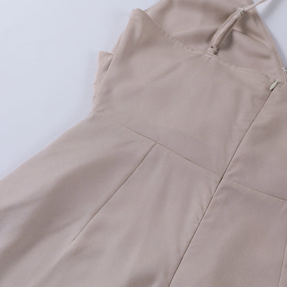 Valentina Satin Maxi - Figure accentuating evening dress with V -Hals & High Split | Becker’s Amsterdam