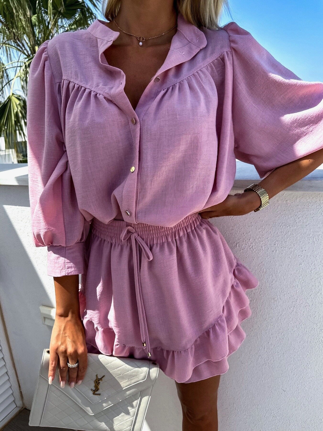 Corfu Pink Bluse & Rock Sommerset