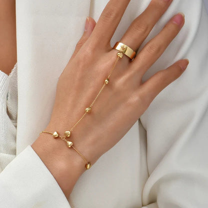 Emily Goldfarbenes Armband mit Ring – verstellbarer Verschluss | Beckers Amsterdam