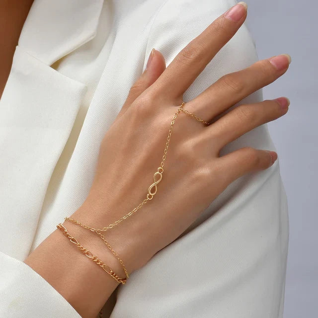 Emily Goldfarbenes Armband mit Ring – verstellbarer Verschluss | Beckers Amsterdam