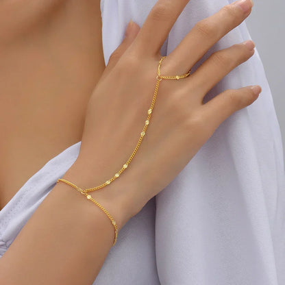 Emily Goldfarbenes Armband mit Ring – verstellbarer Verschluss | Beckers Amsterdam