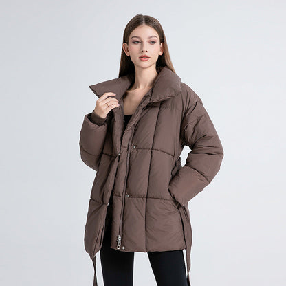 Elegante dames winterjas met bow detail – Vivienne Bow Coat
