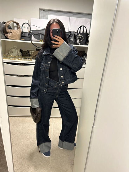 Bella Denim Co -ord -Trucker rilassato Jack & High -Waist Wide -Leg jeans | Becker Amsterdam