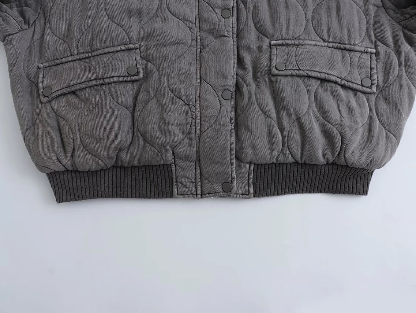 Dames Bomberjack - Gewatteerd Design - Ribboord Kraag - Casual Comfort Fit