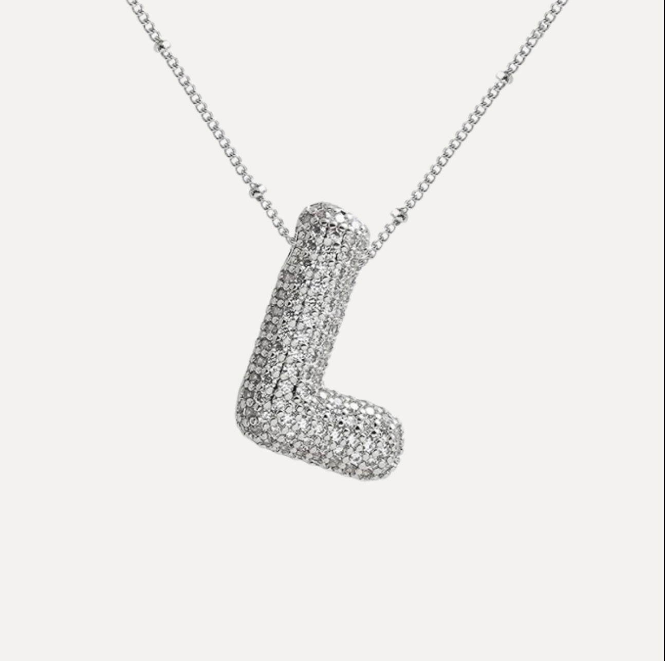Stella Initial Spark Necklace - Letter hanger with sparkling stones | Becker’s Amsterdam