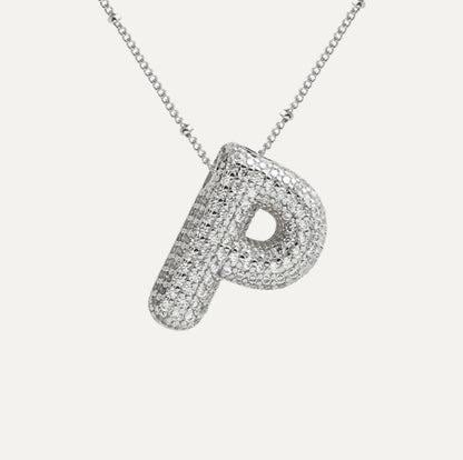 Stella Initial Spark Necklace - Letter hanger with sparkling stones | Becker’s Amsterdam
