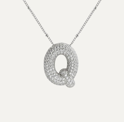 Stella Initial Spark Necklace - Letter hanger with sparkling stones | Becker’s Amsterdam