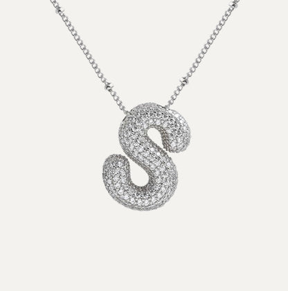 Stella Initial Spark Necklace - Letter hanger with sparkling stones | Becker’s Amsterdam