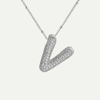 Stella Initial Spark Necklace - Letter hanger with sparkling stones | Becker’s Amsterdam