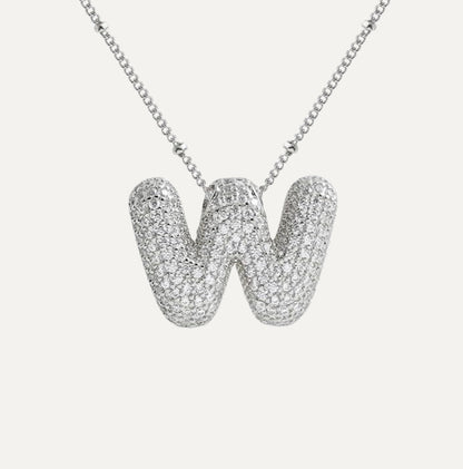 Stella Initial Spark Necklace - Letter hanger with sparkling stones | Becker’s Amsterdam