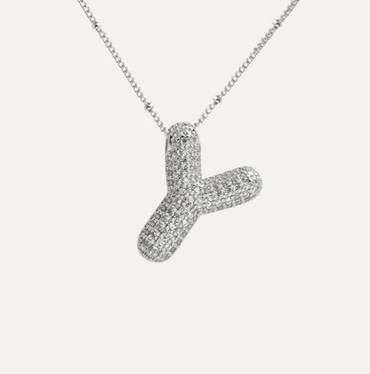 Stella Initial Spark Necklace - Letter hanger with sparkling stones | Becker’s Amsterdam