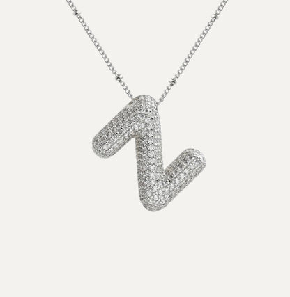 Stella Initial Spark Necklace - Letter hanger with sparkling stones | Becker’s Amsterdam