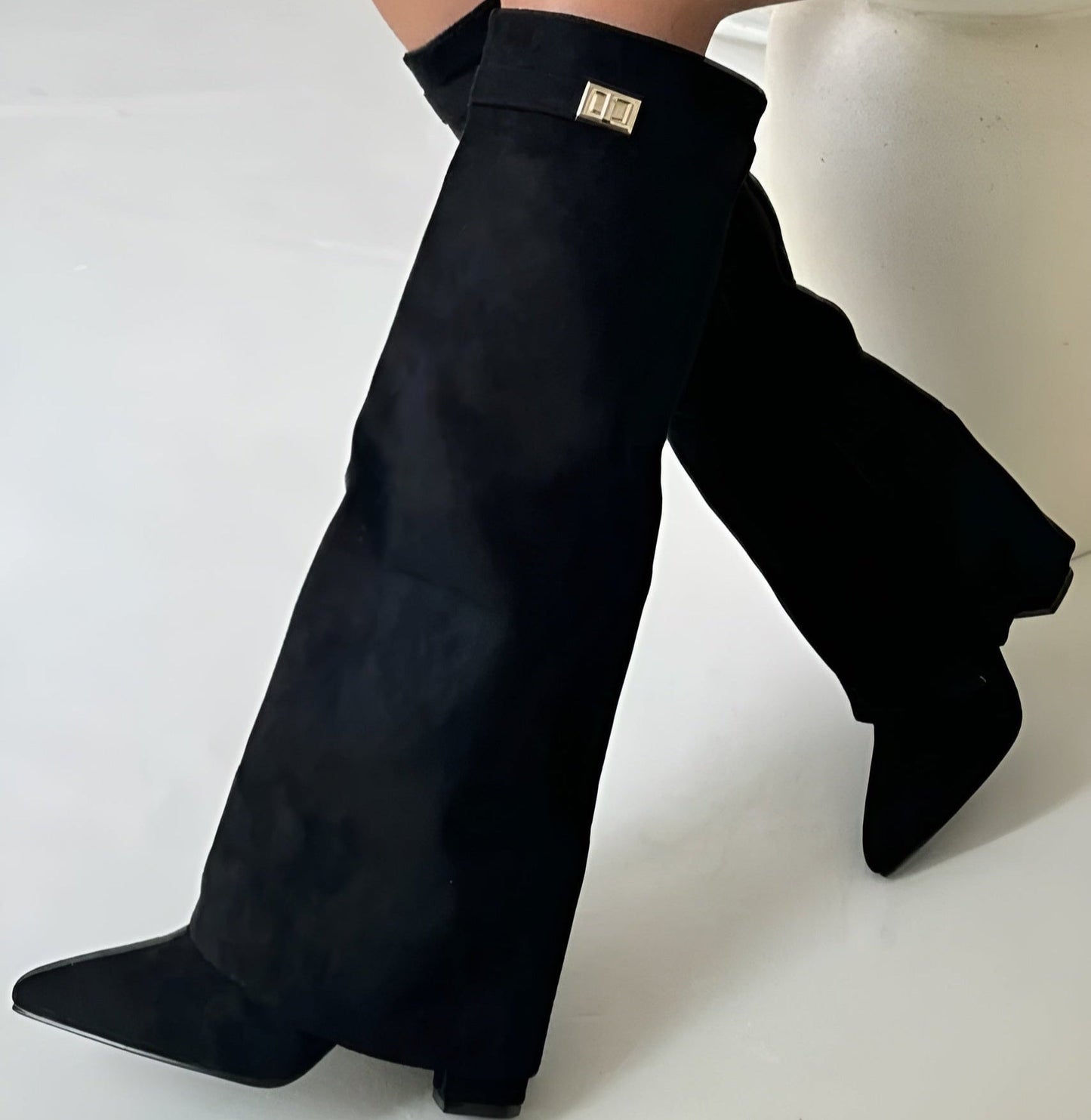 Celeste Tall Boot™ – Elegant Knee-High Boot with Block Heel and Flap Detail | Becker's Amsterdam