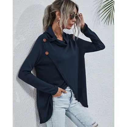 Becker's Amsterdam™ - Innsbruck Dames Sweater Met Zijwaartse Knoopsluiting