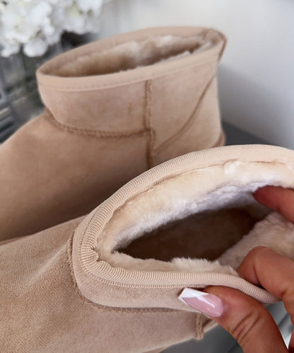 Sandrine Suede Boots™ – Beige Suede-Look Ankle Boots for Women | Becker's Amsterdam