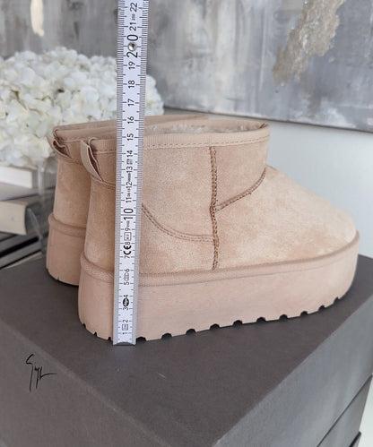 Sandrine Suede Boots™ – Beige Suede-Look Ankle Boots for Women | Becker's Amsterdam