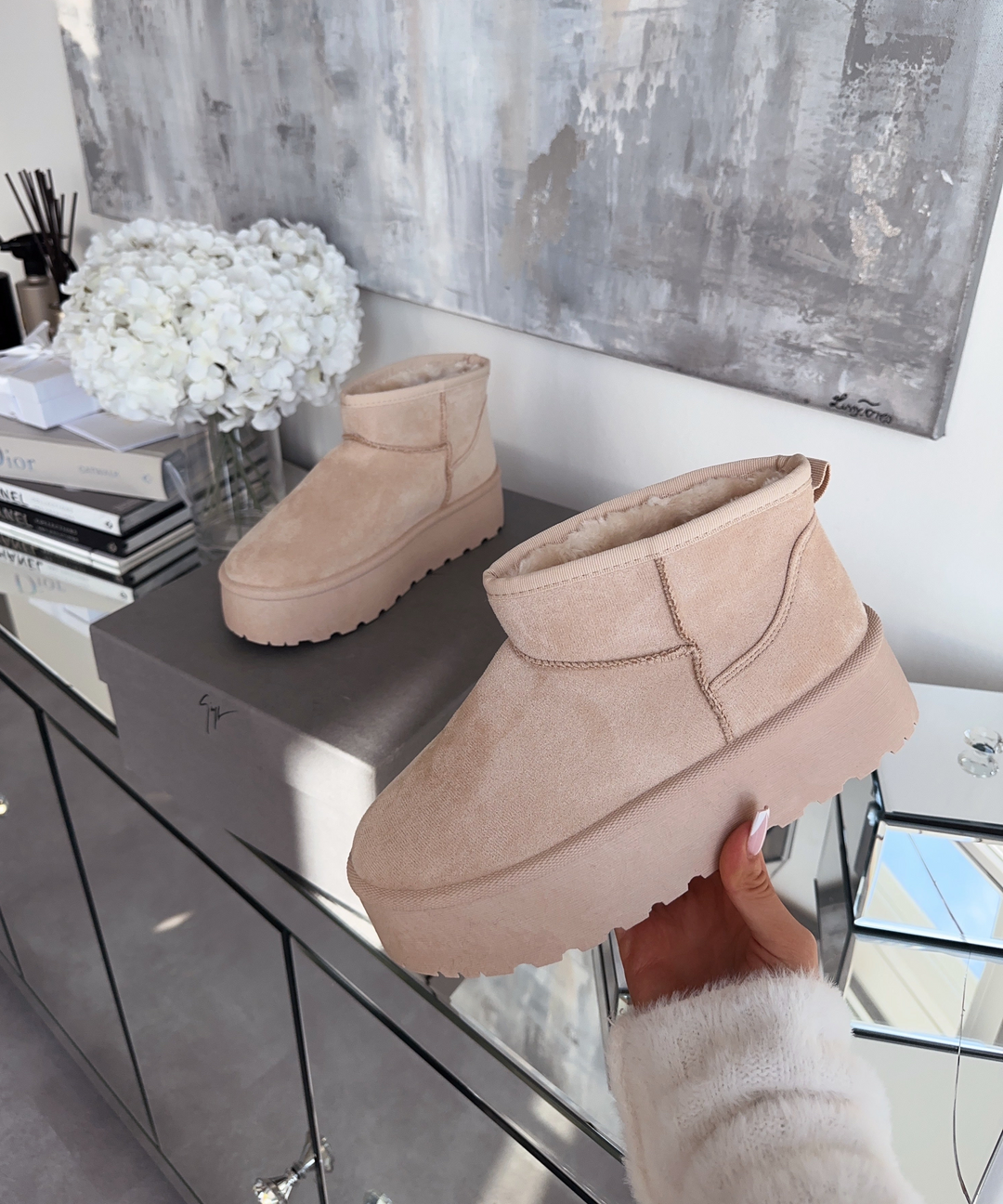 Sandrine Suede Boots™ – Beige Suede-Look Ankle Boots for Women | Becker's Amsterdam