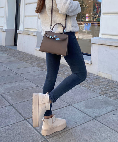 Sandrine Suede Boots™ – Beige Suede-Look Ankle Boots for Women | Becker's Amsterdam