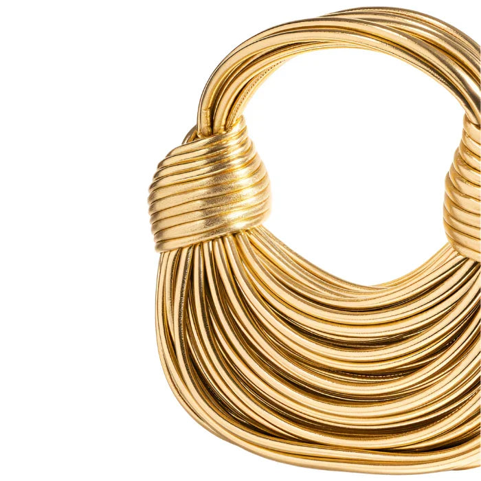 Carmedina Abendtasche – Skulpturale Metallic-Handtasche für Damen im Abend- und Resort-Stil