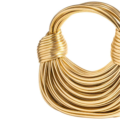 Carmedina Abendtasche – Skulpturale Metallic-Handtasche für Damen im Abend- und Resort-Stil