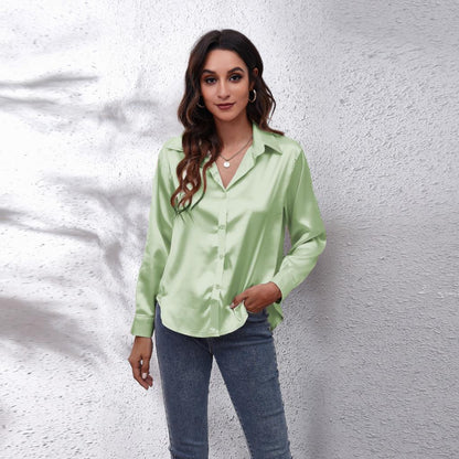 Selin sateng bluse | Damebluse – sateng, elegant og tidløs