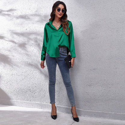 Selin sateng bluse | Damebluse – sateng, elegant og tidløs