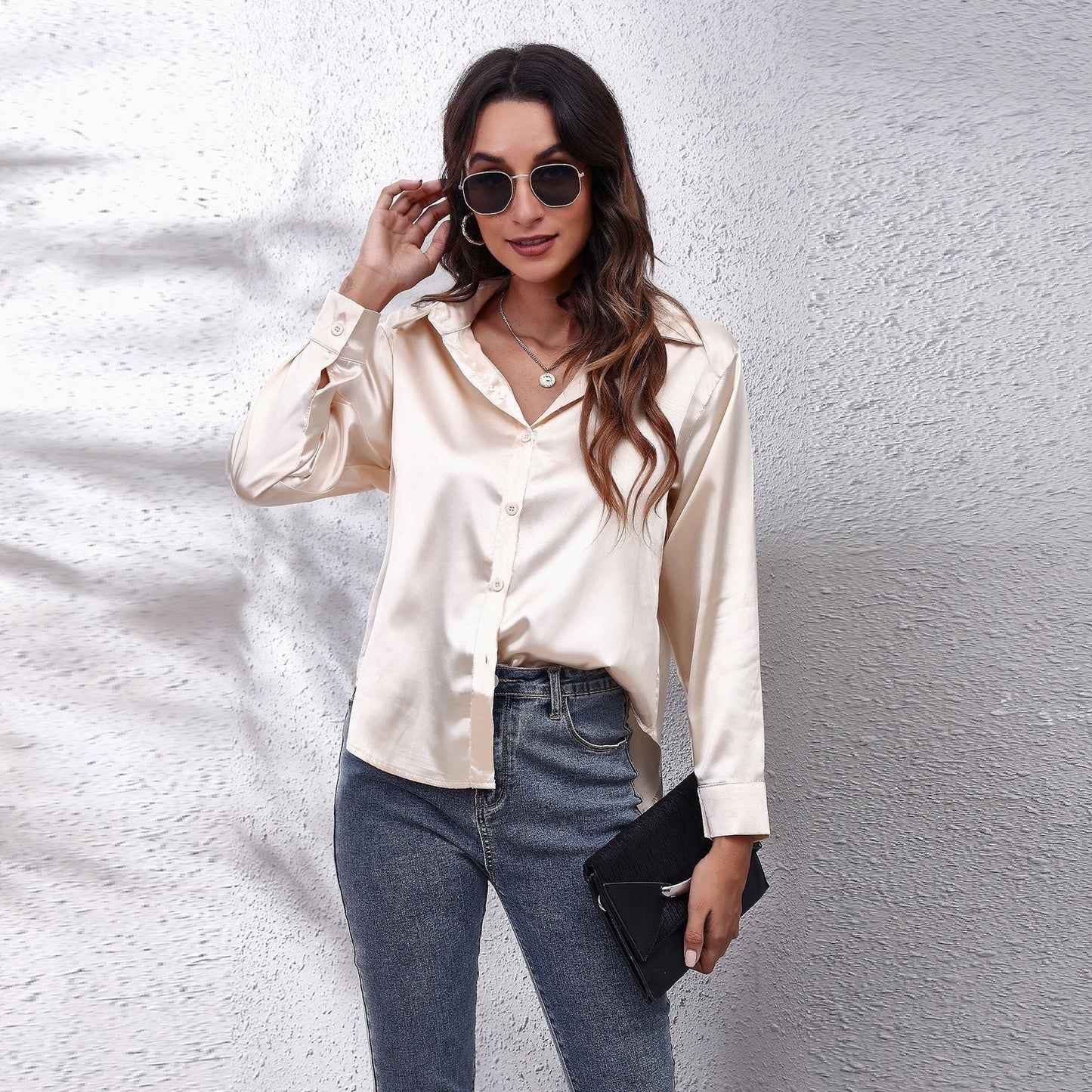 Selin sateng bluse | Damebluse – sateng, elegant og tidløs