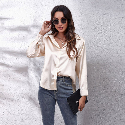 Selin sateng bluse | Damebluse – sateng, elegant og tidløs
