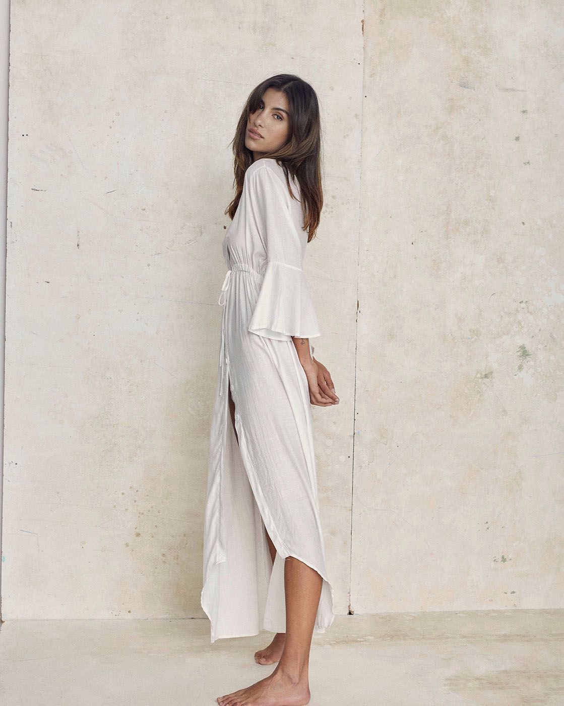 Hampstead Dress – White Cotton Midi Dress | Becker's Amsterdam™