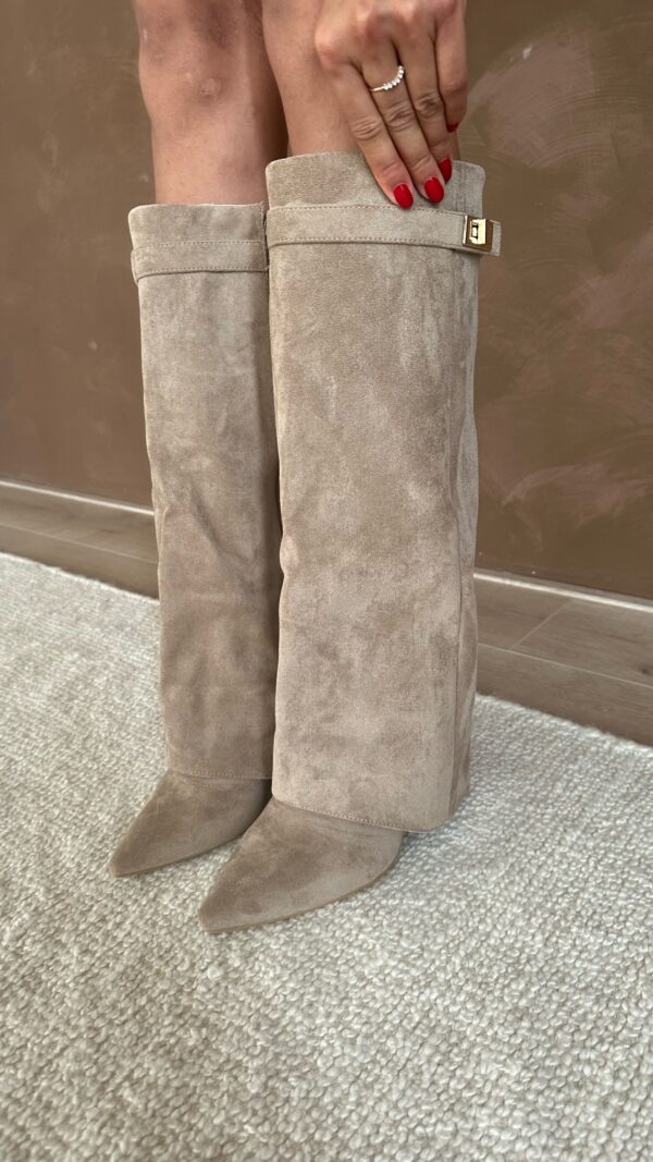 Celeste Tall Boot™ – Elegant Knee-High Boot with Block Heel and Flap Detail | Becker's Amsterdam