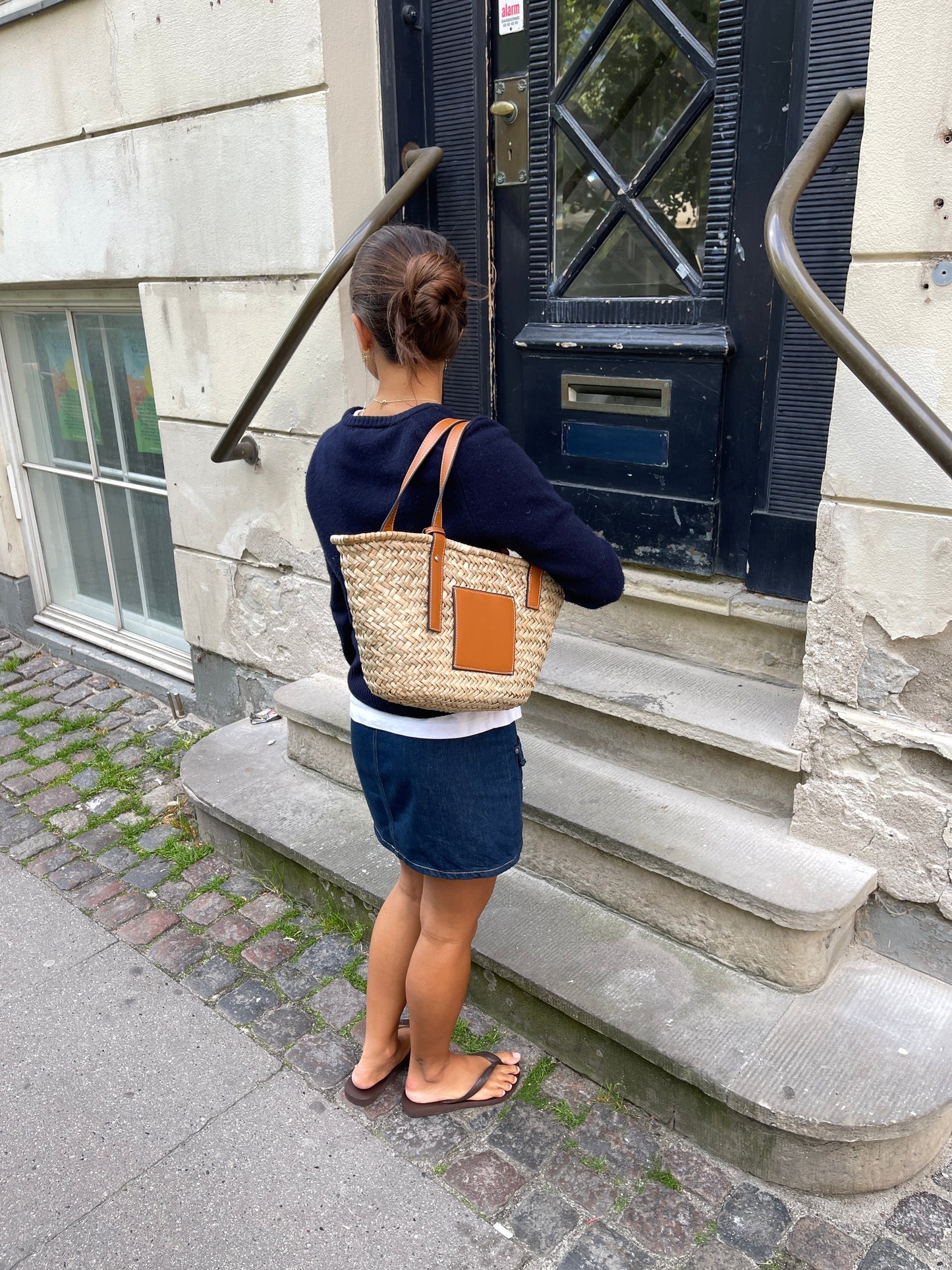 Marisol™ Strandtasche – Geräumige geflochtene Strandtasche in Beige mit braunen Details | Becker's Amsterdam™