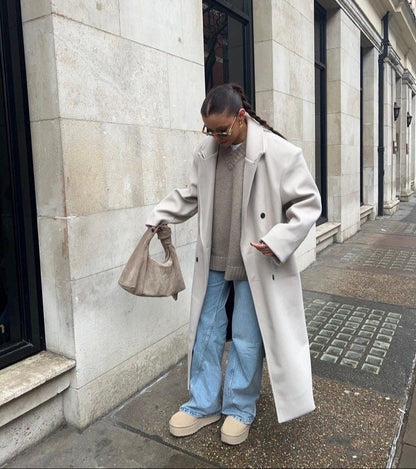 Valentina Oversized Coat™ – Luxury Double-Breasted Coat with Oversized Cut | Becker's Amsterdam