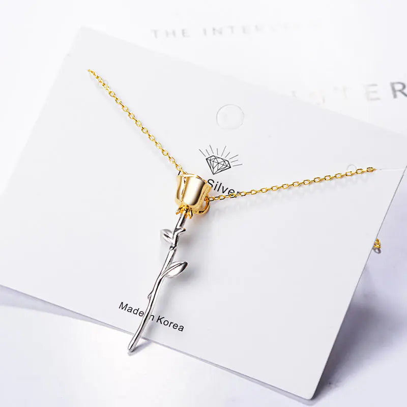 Becker's Amsterdam ™ - Silver colored and good -colored necklace with flower pendant