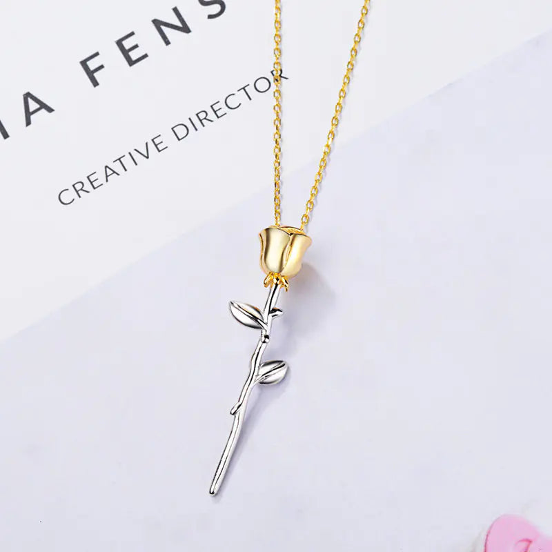 Becker's Amsterdam ™ - Silver colored and good -colored necklace with flower pendant