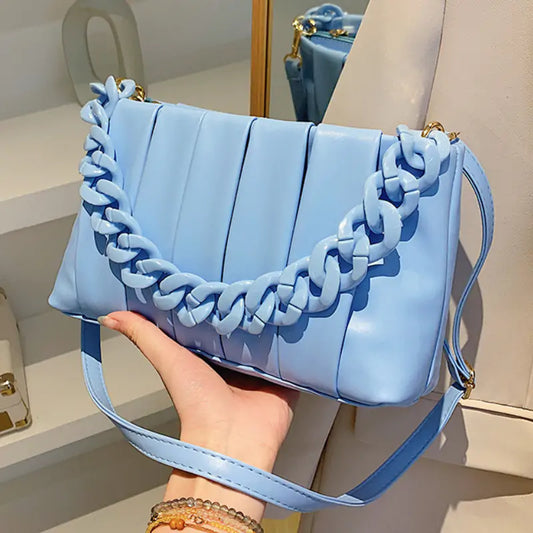 Lichtblauwe handtas dames crossbodytassen crossbodytas Damestas blauw
