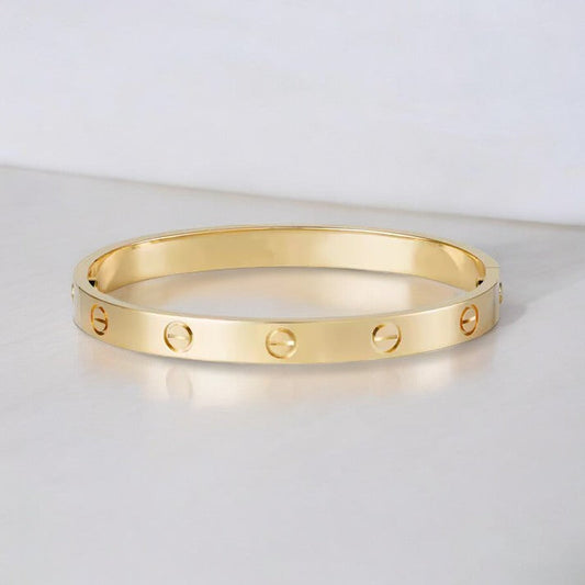 Kaíró Screw Bangle - Unisex Metal Bangle með lúxus skrúfum smáatriðum | Amsterdam Becker