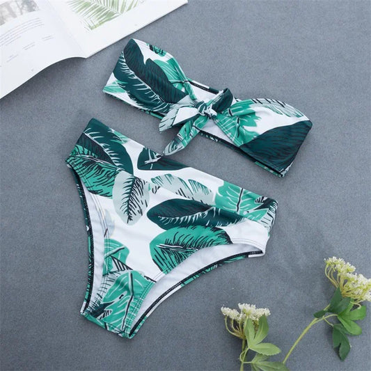 Set di bikini stampati foglia - tropicale e confortevole | Becker's Amsterdam ™