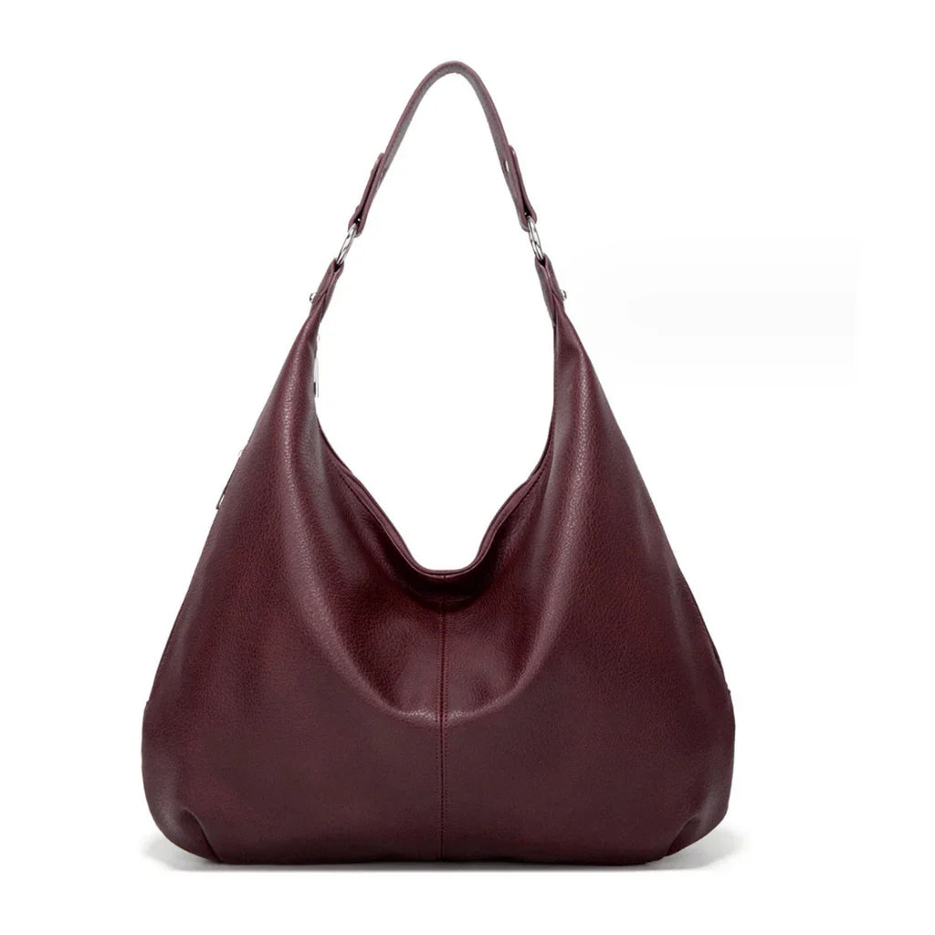 Borsa a tracolla Zarelle bordeaux – Pelle vegana di lusso e minimal chic | L'Amsterdam di Becker