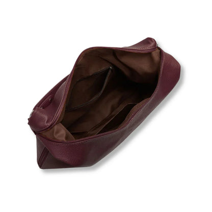 Borsa a tracolla Zarelle bordeaux – Pelle vegana di lusso e minimal chic | L'Amsterdam di Becker