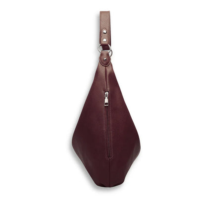 Borsa a tracolla Zarelle bordeaux – Pelle vegana di lusso e minimal chic | L'Amsterdam di Becker
