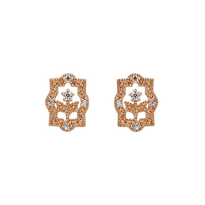Orecchini di zirconia RETRO ROZEGOUDEN - ELEGANTE E GLORUSOSO | Becker's Amsterdam