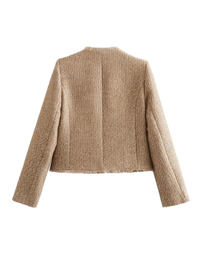 Cardigan Beige Lindy – Élégance Intemporelle & Coupe Ajustée | Becker's Amsterdam